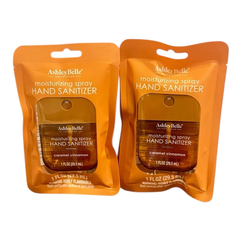Lot of 2 Ashley Belle Spray Hand Sanitizer 1 fl oz X2 Caramel Cinnamon